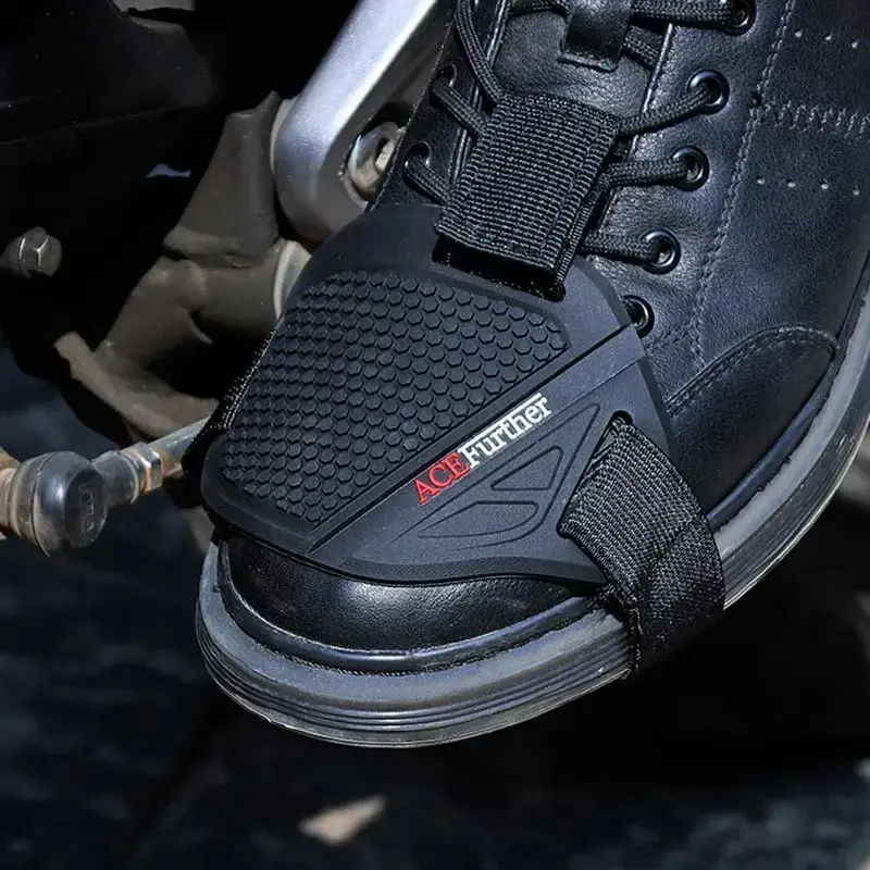Adjustable Motorcycle Boot Protector Anti-Skid Silicone Gear Shift Pad for Men, Waterproof Motocross Shoes Cover Reinforced Toe