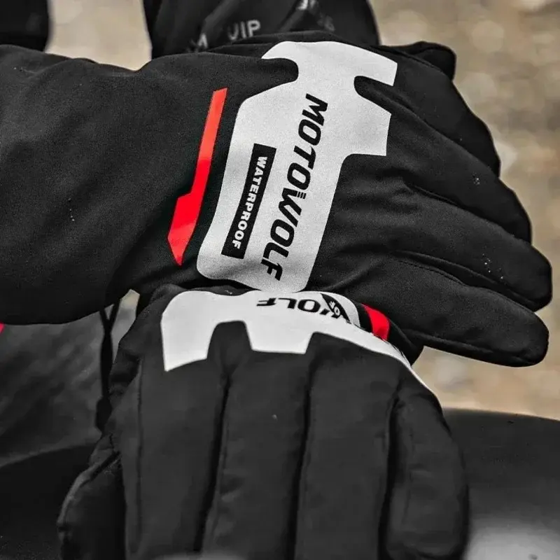 Autumn Winter Motorcycle Cycling Riding Gloves Waterproof Rainproof Cover Windproof Warm Motorbiker Racing Rider Equipment Men