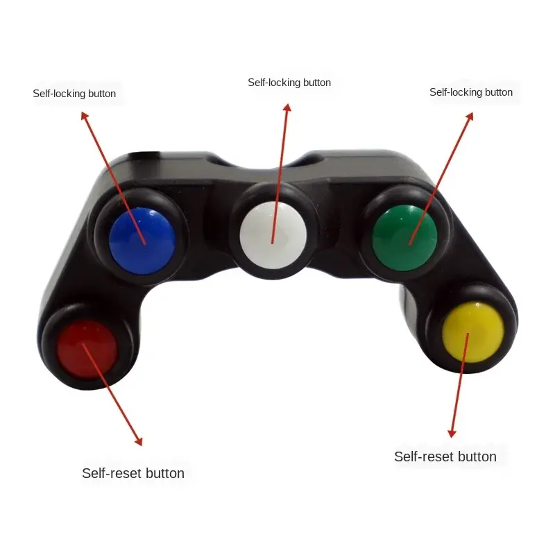 22mm Universal 5 button Array Motorcycle Switches Race Bikes Offroad Handlebar Switches Assembly Handle Bar Switch Accessories