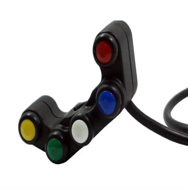 22mm Universal 5 button Array Motorcycle Switches Race Bikes Offroad Handlebar Switches Assembly Handle Bar Switch Accessories