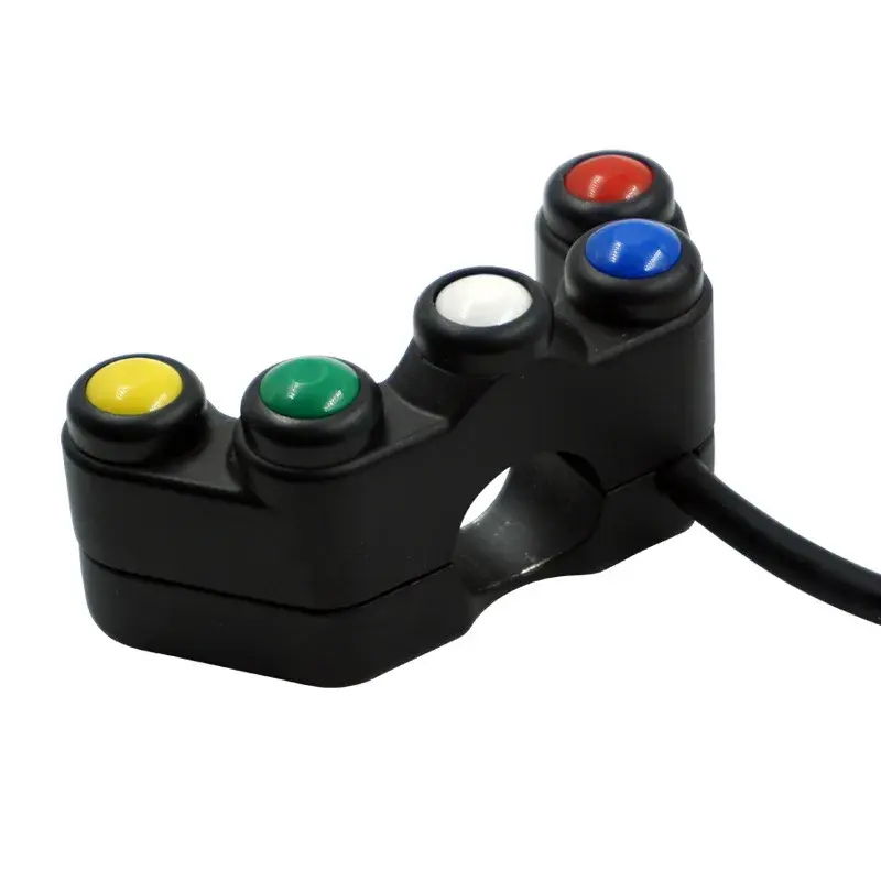 22mm Universal 5 button Array Motorcycle Switches Race Bikes Offroad Handlebar Switches Assembly Handle Bar Switch Accessories