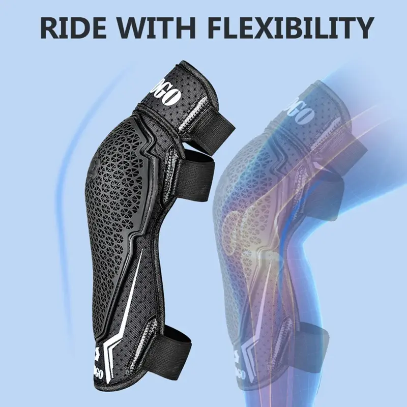 Motocross Protection Breathable Knee Pads for Summer Motorcycle Riding Adjustable Mesh Protective Guards for Bike Racing Cycling
