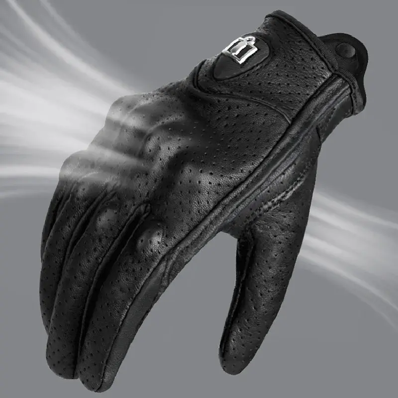Summer&Winter Breathable Moto Motorcycle gear Leather Gloves for Men & Women Full Finger Motorcross & Cycling Protective Glove