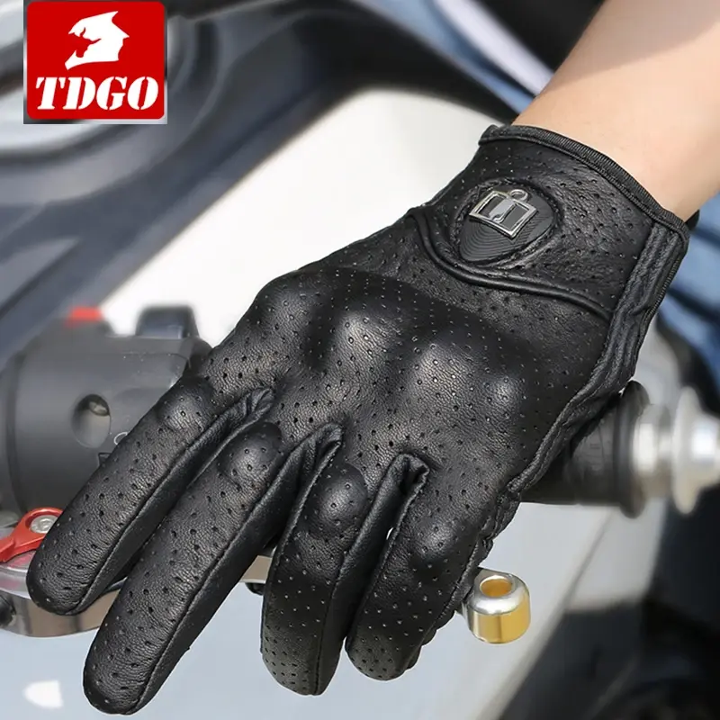 Summer&Winter Breathable Moto Motorcycle gear Leather Gloves for Men & Women Full Finger Motorcross & Cycling Protective Glove