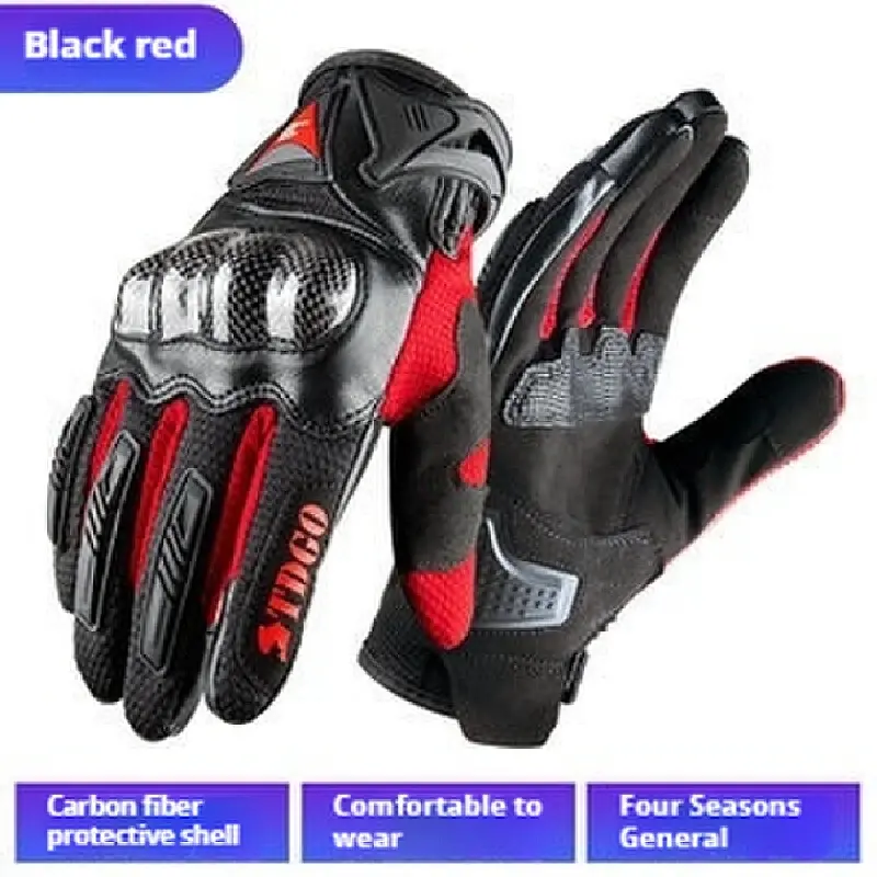 TDGO Motorcycle G TOloves Motorcycle Riding Equipment Carbon Fiber Gloves Summer Breathable Motorcycle Rider Gloves Four Seasons