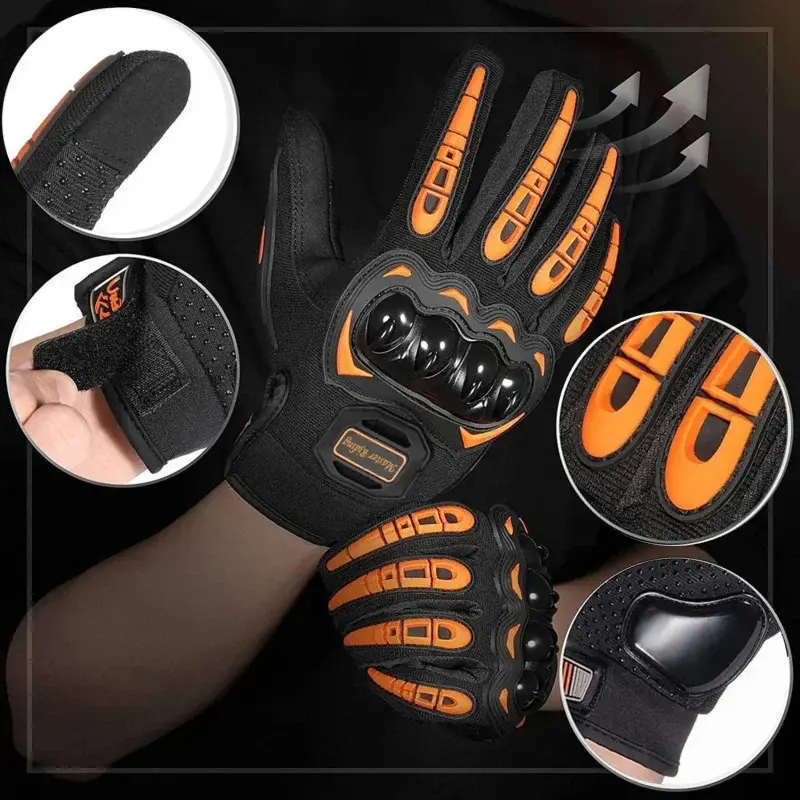 Summer Motorcycle Motocross Gloves Full Finger Men's Women's Motorbiker Gloves Bike Riding Cycling Waterproof Protective Luvas