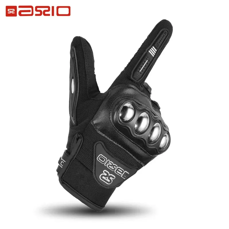 Stainless Steel Reinforced Motorcycle Gloves with Thermal/Insulated Lining for All Seasons  Breathable Anti-UV Touchscreen Luvas