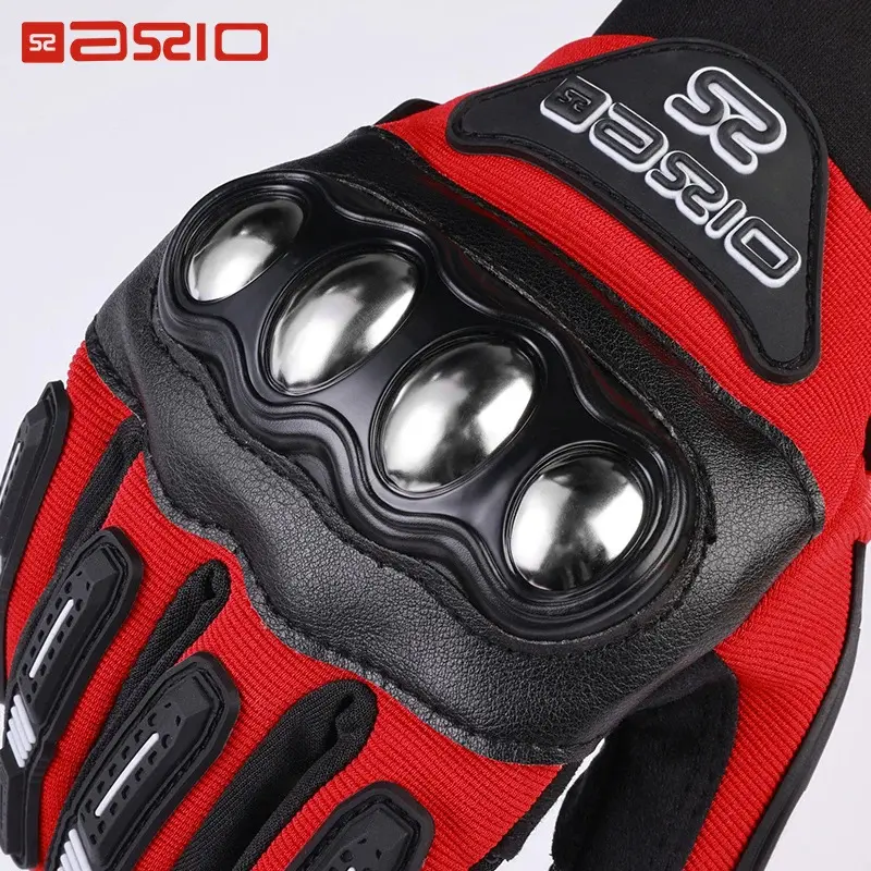 Stainless Steel Reinforced Motorcycle Gloves with Thermal/Insulated Lining for All Seasons  Breathable Anti-UV Touchscreen Luvas