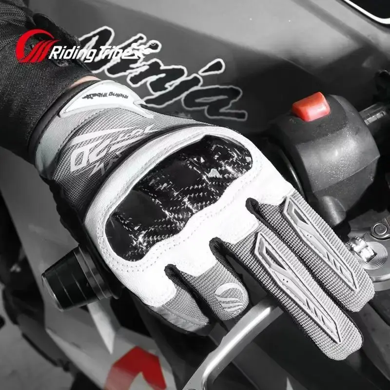 Professional Motorbike Gloves Men's Summer Carbon Fiber Breathable Riding Glove Lightweight Impact Protection for Motorcycle ATV