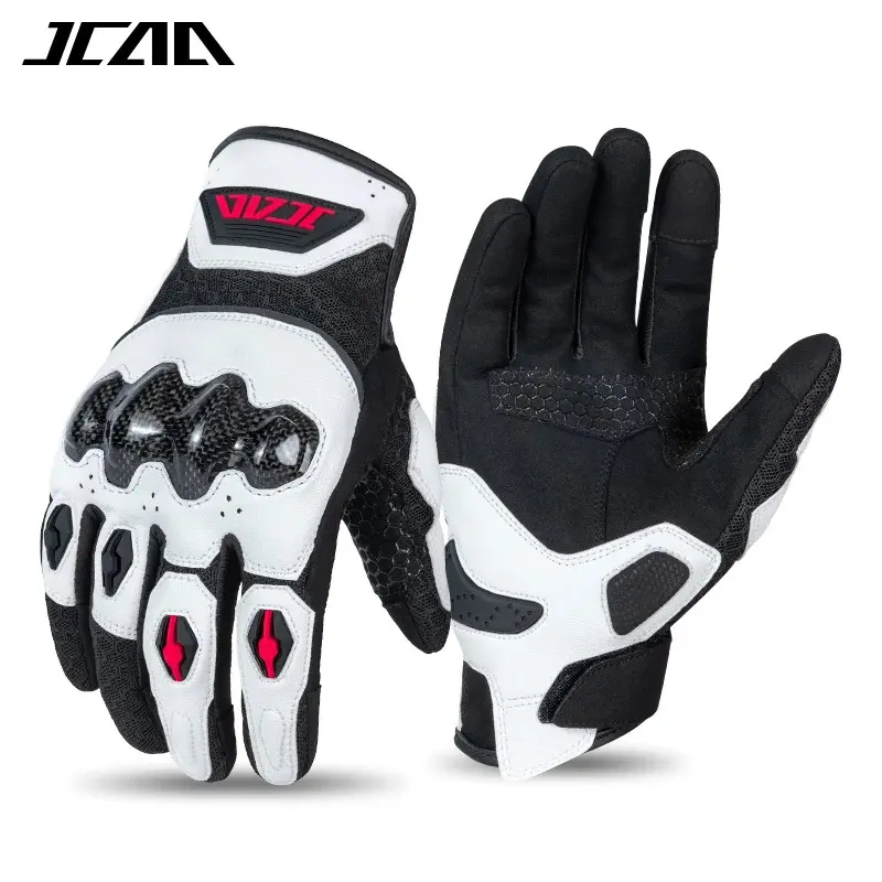 Premium Anti-Slip Carbon Fiber Motorcycle Gloves - Breathable Full Finger Protective Shell Shockproof Moto Riding for Men & Wome
