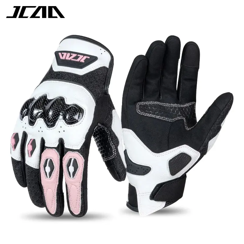 Premium Anti-Slip Carbon Fiber Motorcycle Gloves - Breathable Full Finger Protective Shell Shockproof Moto Riding for Men & Wome