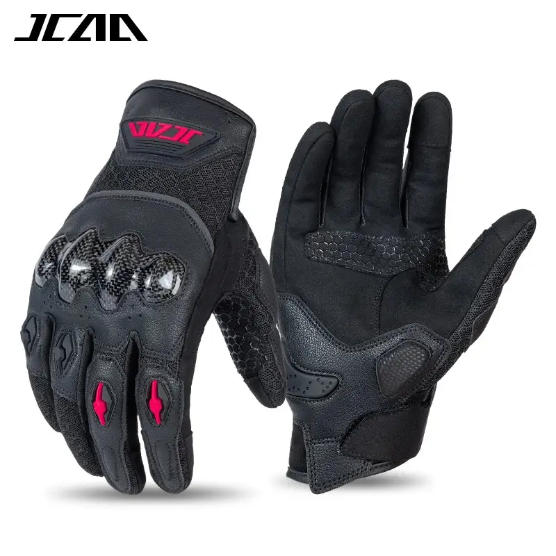 Premium Anti-Slip Carbon Fiber Motorcycle Gloves - Breathable Full Finger Protective Shell Shockproof Moto Riding for Men & Wome