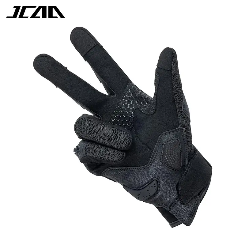 Premium Anti-Slip Carbon Fiber Motorcycle Gloves - Breathable Full Finger Protective Shell Shockproof Moto Riding for Men & Wome