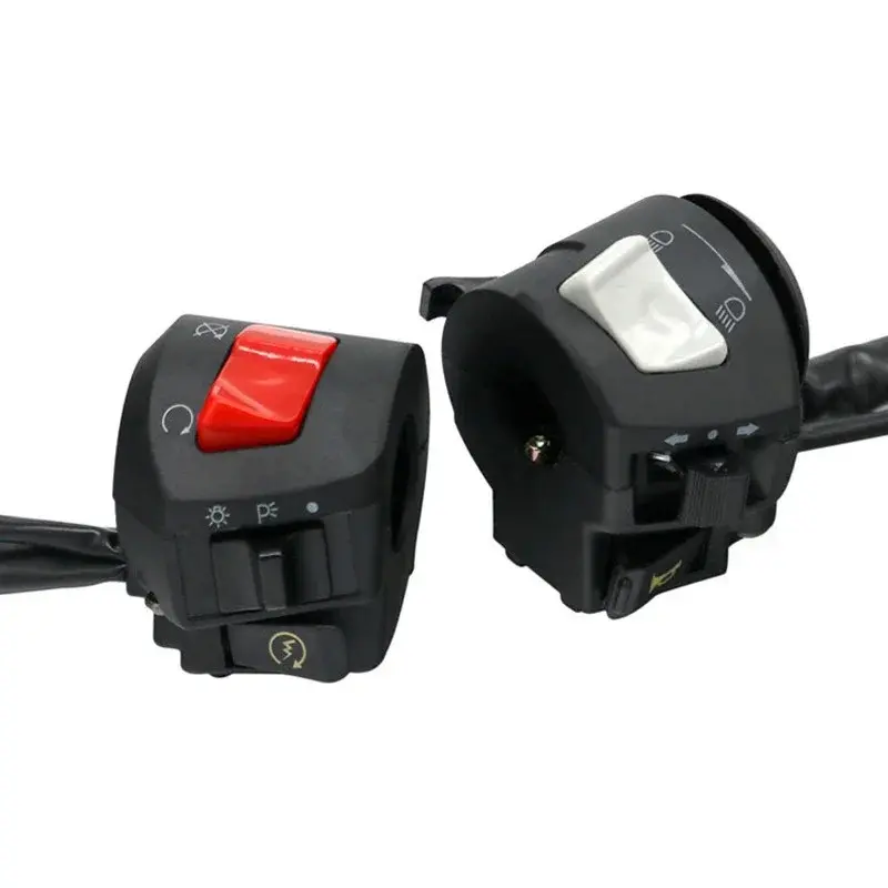 Motorcycle Handlebar Holder Switch Left Right Switches Horn Turn Signal Headlight Electric Starter Handlebar Controller Items