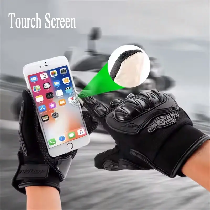 Summer Breathable Motorcycle Gloves Touchscreen & Anti-Slip Design Breathable Mesh Luvas for Off-Road Cycling & Motocross Racing