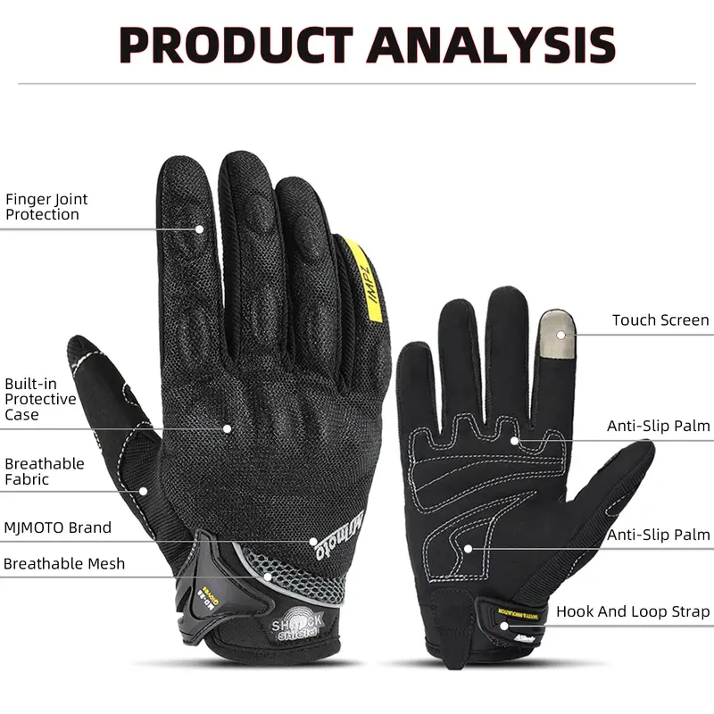 Pink Breathable Motorcycle Gloves for Men & Women - Summer Touchscreen Riding Gloves, Crash-Proof Durable Road Bike Cycling Gear