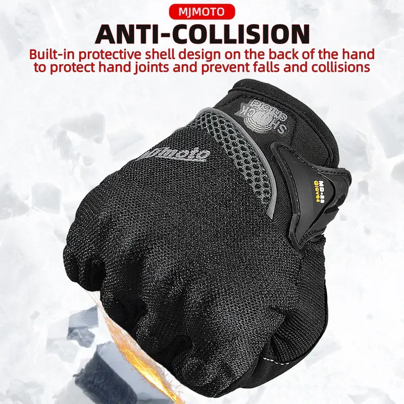 Pink Breathable Motorcycle Gloves for Men & Women - Summer Touchscreen Riding Gloves, Crash-Proof Durable Road Bike Cycling Gear