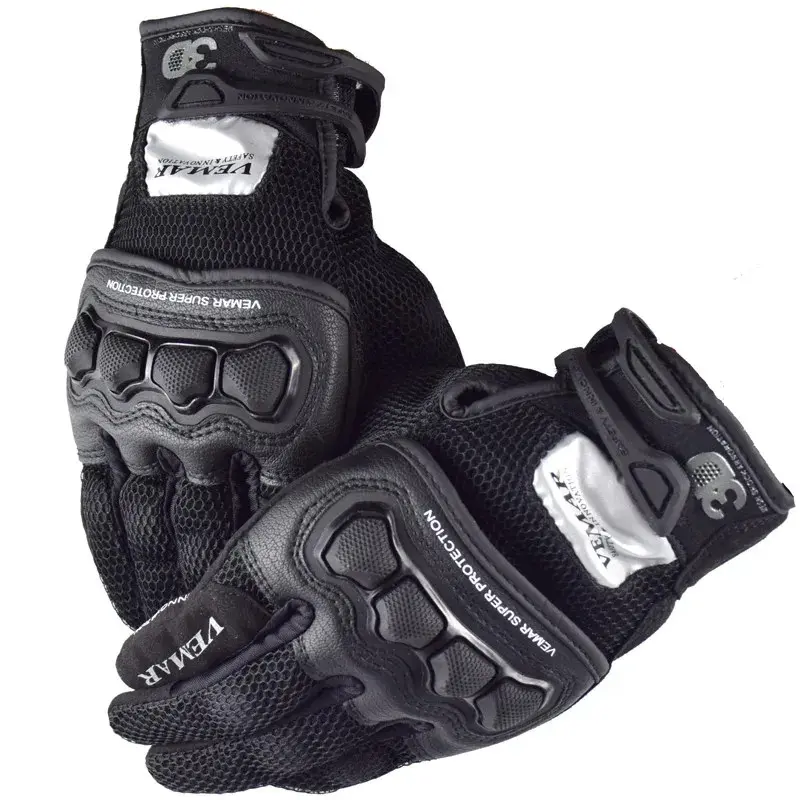 VEMAR Men's Summer Motorcycle Gloves with UV Protection & Lightweight Breathable Touch Screen Full-Finger Glove for Daily Riding