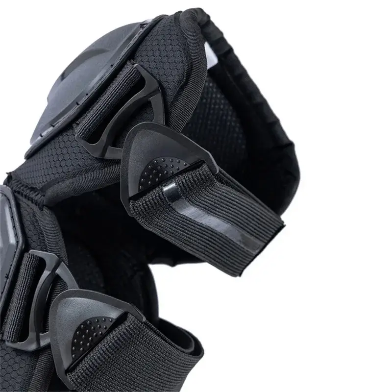 4Pcs Set of Lightweight PVC Knee & Elbow Guards with Adjustable Velcro Straps Reflective Panels for Motocross, Dirt Bike Safety
