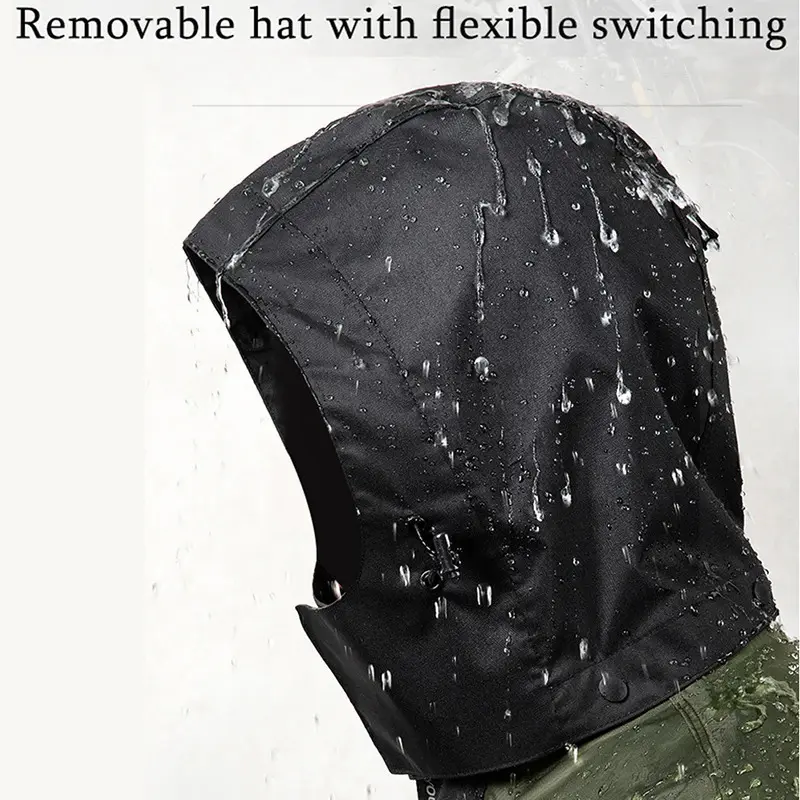 High-Visibility Breathable PVC Motorcycle Rainwear Set Men's Waterproof Jacket & Trousers Ventilation All-Weather Protection