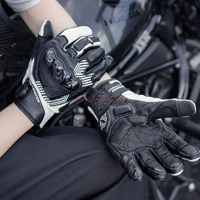 Motorcycle Riding Gloves High Strength Tpu Protection For Men And Women Offroad Breathable Sheepskin Anti-Fall Motocross Gloves