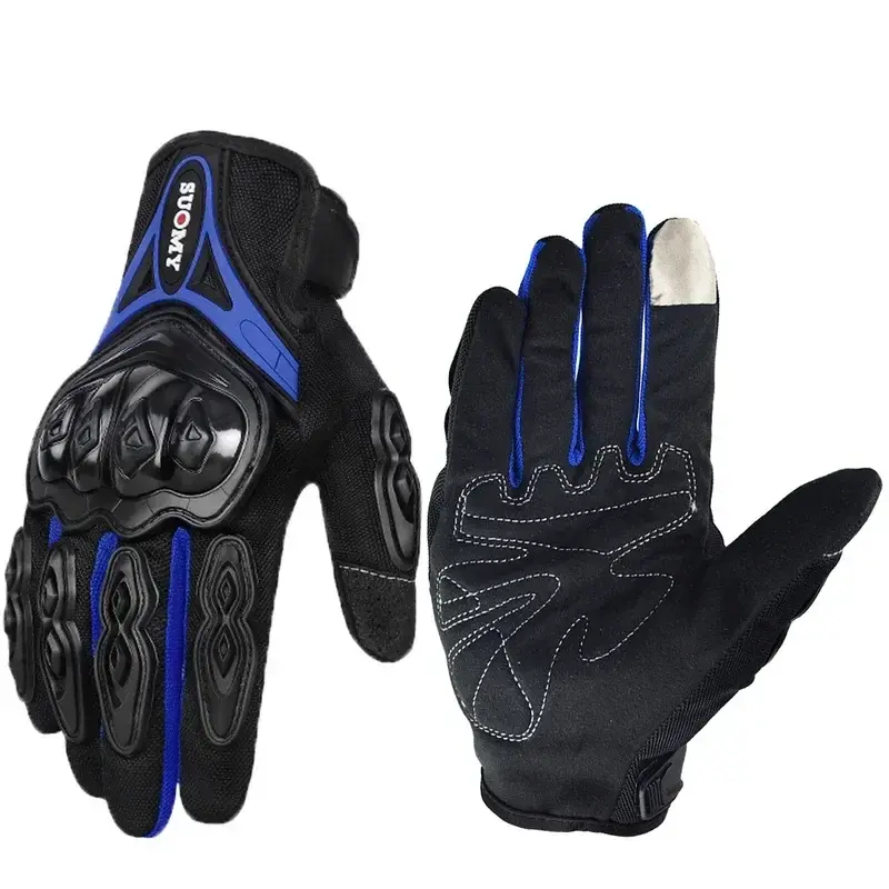 Men's Motorcycle Gloves Full Finger Touchscreen Anti-Slip Breathable Protective Riding Gear for Outdoor Cycling & Moto Sports