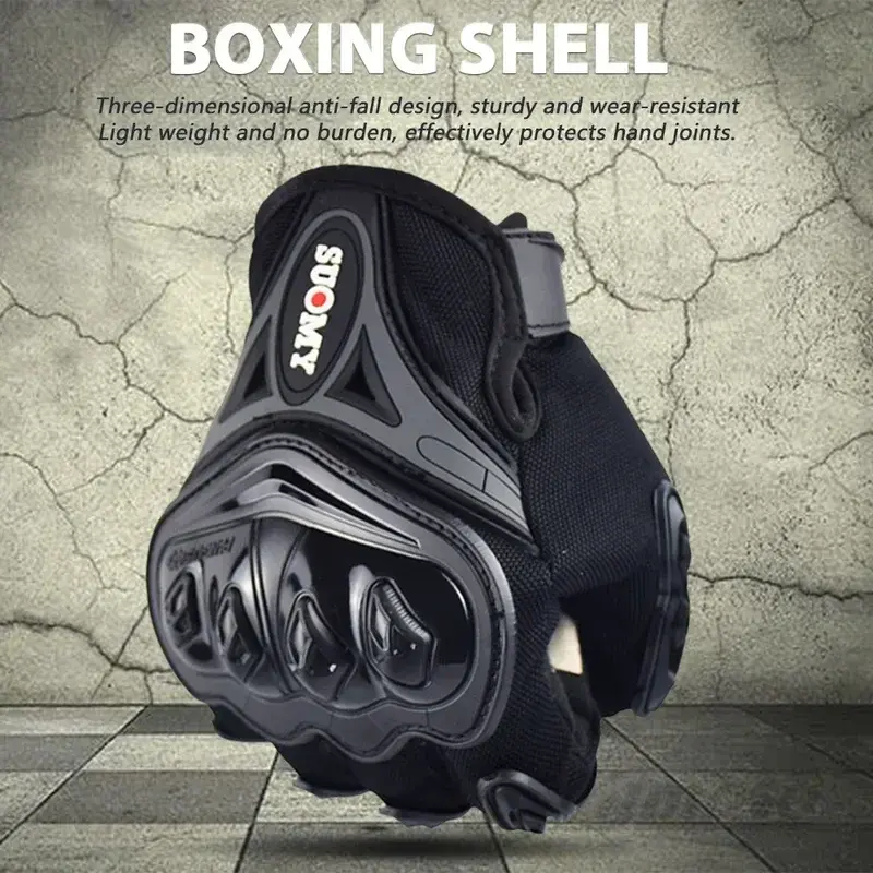 Men's Motorcycle Gloves Full Finger Touchscreen Anti-Slip Breathable Protective Riding Gear for Outdoor Cycling & Moto Sports
