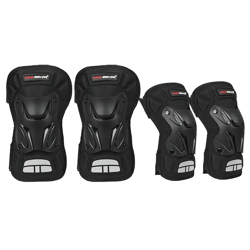 4PCS Motorcycle Knee Elbow Pads Set - Lightweight Carbon Fiber Anti-Fall Protection Gear for Men Women Summer Riding