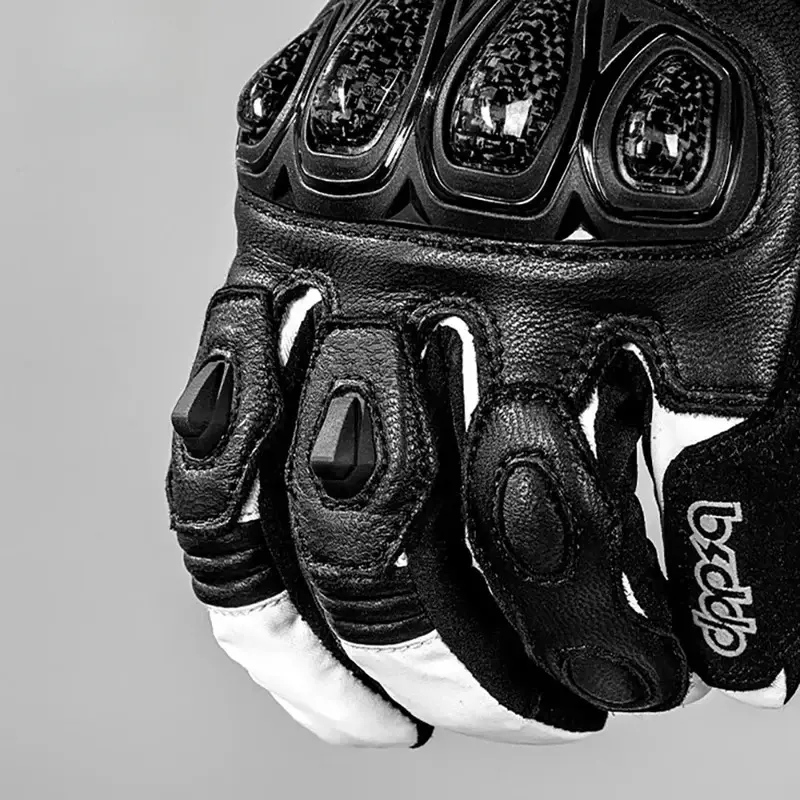 Men Winter Motorcycle Riding Leather Gloves Windproof, Waterproof, Warm with Carbon Fiber Touchscreen for Motocross Moto Guantes
