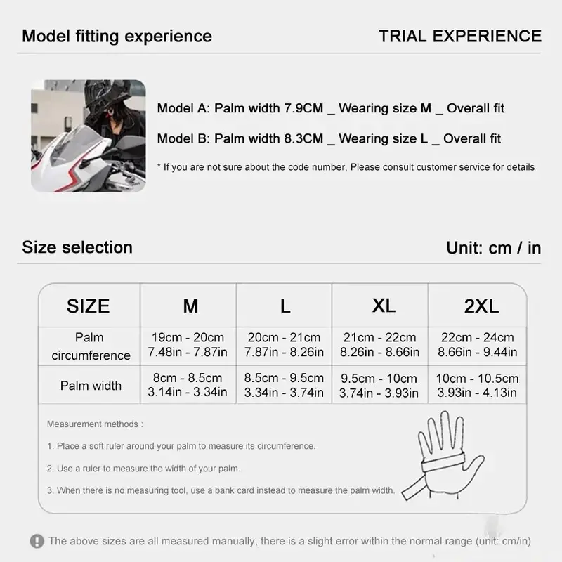 Men Winter Motorcycle Riding Leather Gloves Windproof, Waterproof, Warm with Carbon Fiber Touchscreen for Motocross Moto Guantes