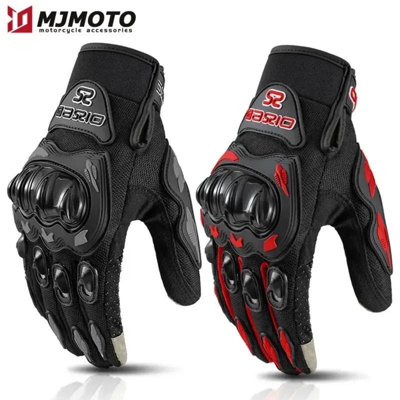Summer Motorcycle Riding Gloves Full Finger Breathable Non-Slip Motocross Racing Touchscreen Biker Resistant Glove for Men Women