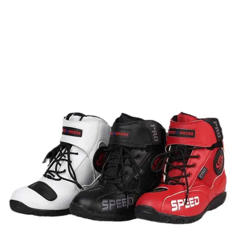 Men's soft pro motocross boots, waterproof & non-slip motorcycle shoes-must-have accesorios Moto for bikers & motorboats