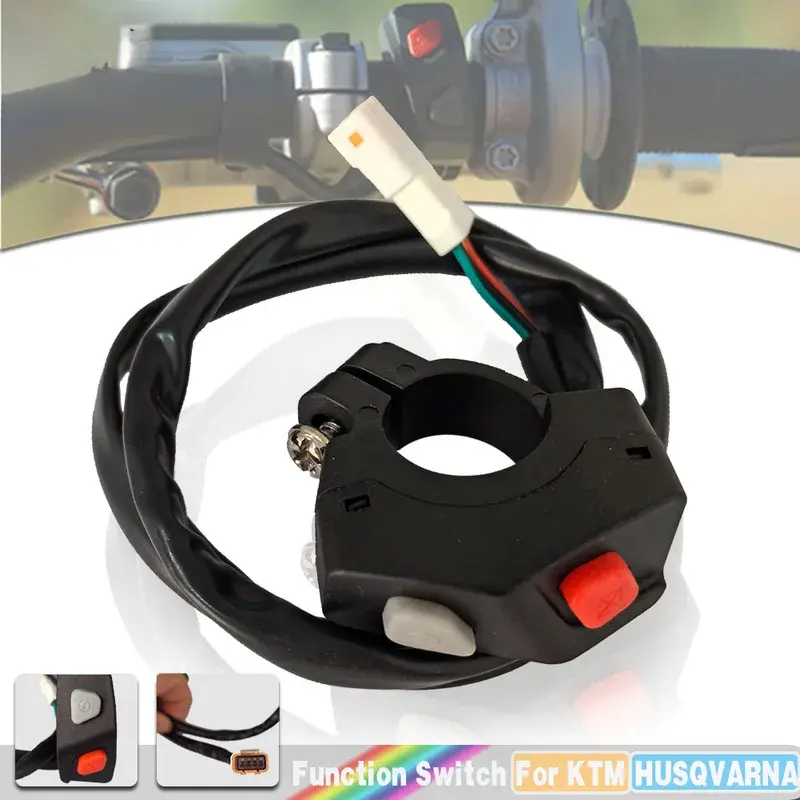 Universal 2 Function Motorcycle Switches Button Electric Flameout Starter Stop ON/OFF Moto Horn Kill Switch for KTM EXC-F SXF XC