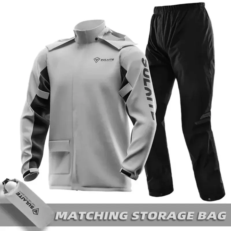 Outdoor Affordable Waterproof Motorcycle Rainwear Suit - Stormproof, Breathable, Night Reflective Raincoat  for All Seasons
