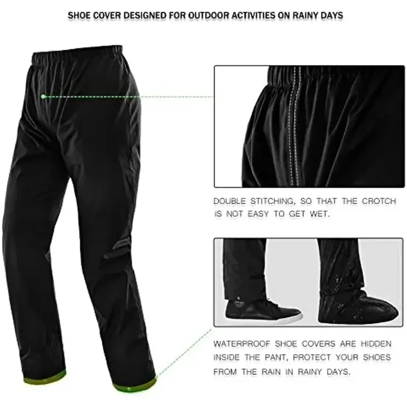 Outdoor Affordable Waterproof Motorcycle Rainwear Suit - Stormproof, Breathable, Night Reflective Raincoat  for All Seasons