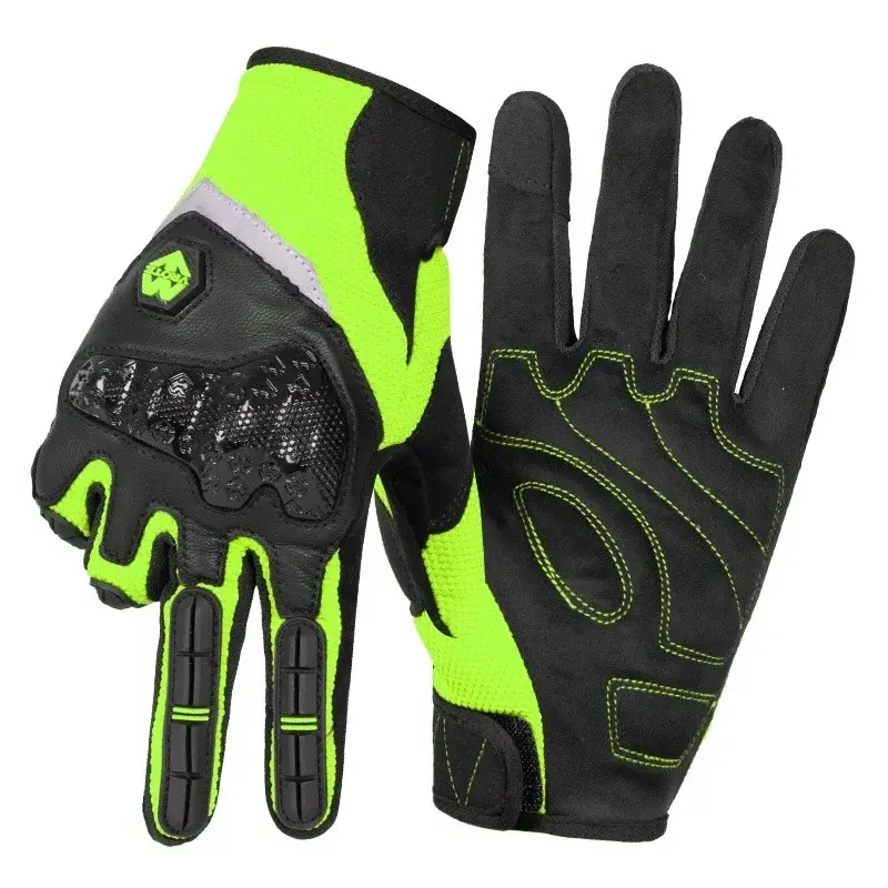 VROTE Summer Motorcycle Gloves Full Finger Guante ABS Touchscreen Gant Moto Climbing Cycling Riding Men Racing Breathable Luvas