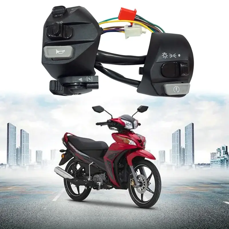 22mm Motorcycle Switches ON/OFF Button Handlebar Ontrol Horn Turn Signal Start Switch Accessories Items for Yamaha MIO LC135