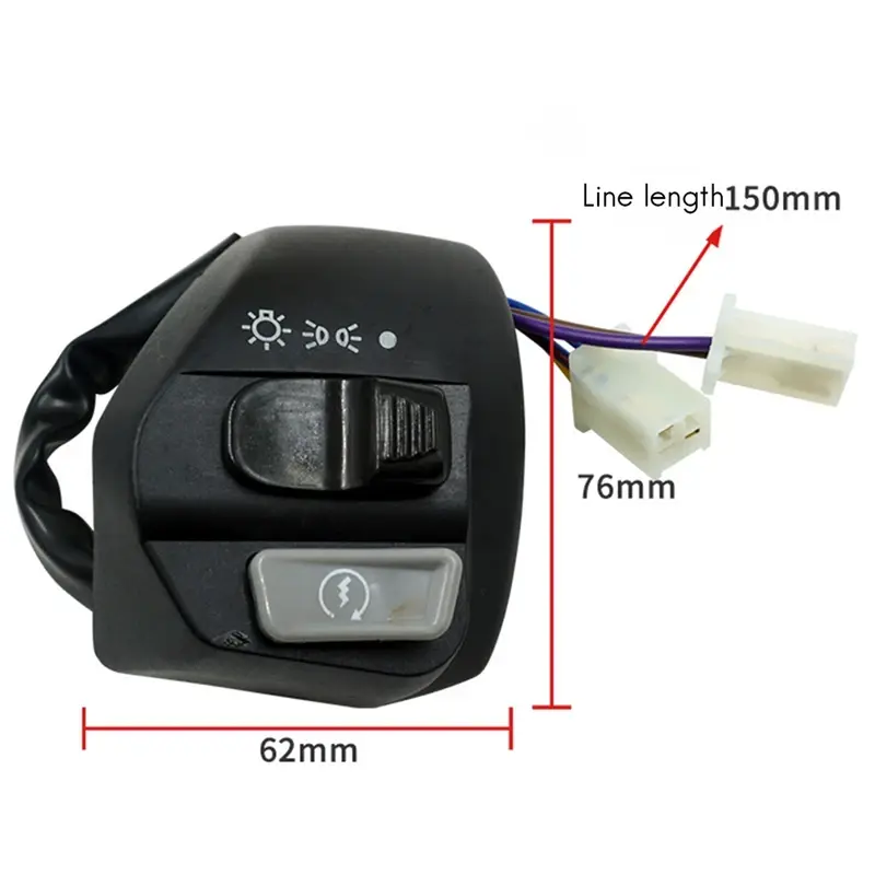 22mm Motorcycle Switches ON/OFF Button Handlebar Ontrol Horn Turn Signal Start Switch Accessories Items for Yamaha MIO LC135