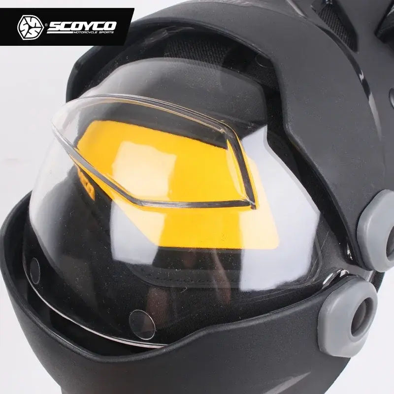 SCOYCO Motorcycle Knee Pads CE Certified - Adjustable Motocross Knee & Shin Guards for Men, Anti-Slip 2-in-1 Crashproof Armor