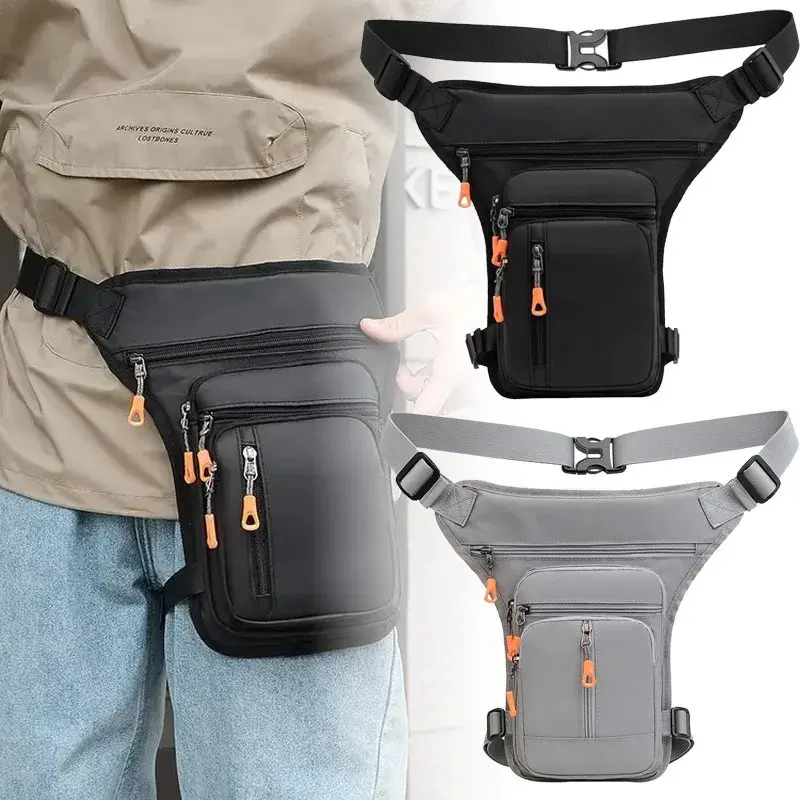 Waterproof Adjustable Drop Leg Bag Thigh Pouch for Men Riding Motorcycle Outdoor Activities Hiking Climbing Fanny Pack Waist Bag