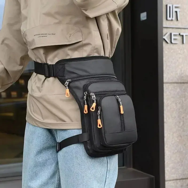 Waterproof Adjustable Drop Leg Bag Thigh Pouch for Men Riding Motorcycle Outdoor Activities Hiking Climbing Fanny Pack Waist Bag