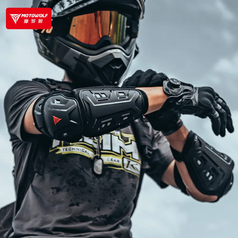 Summer Adjustable Motowolf Motorcycle Knee Protector - D3O Armor CE Certified Lightweight Gear for Motorbike Cycling & Skating