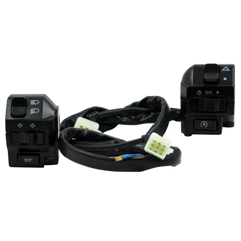 1 pair 22mm universal motorcycle handlebar switch headlamp turn signal horn button gear controller switch zh125