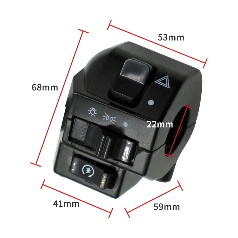 1 pair 22mm universal motorcycle handlebar switch headlamp turn signal horn button gear controller switch zh125