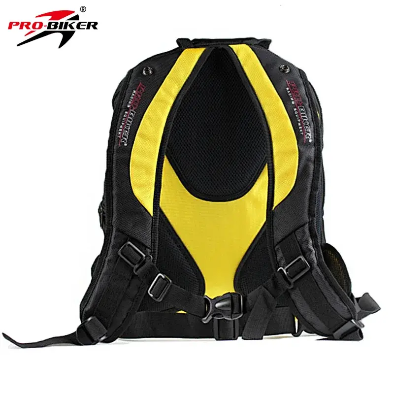 PRO-BIKER Yellow Motorcycle Riding Bicycle High-Capacity Helmet Bags Travel Bag Can Hold Computer Phone With Waterproof Cover