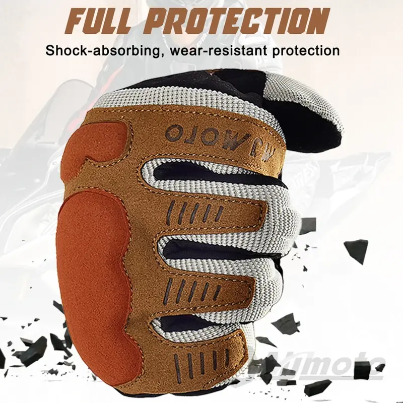 MJMOTO Summer Motorcycle Riding Gloves - Windproof Touchscreen, Non-Slip Palm, Durable & Breathable for Men/Women, ATV Motocross
