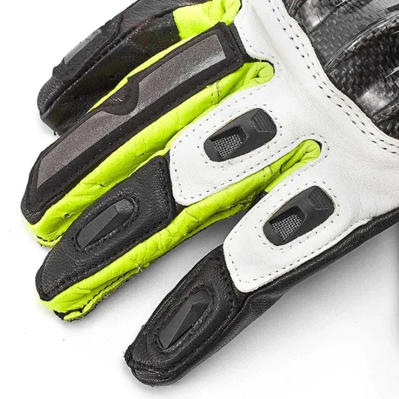 Touch Screen Motorcycle Gloves Genuine Leather Motocross Glove Windproof Protective Carbon Men Women Riding Guantes Moto V-176