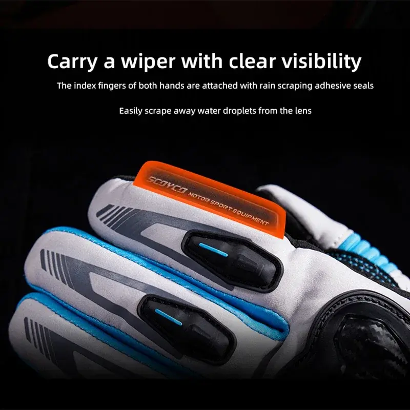 SCOYCO Full Finger Motorcycle Gloves Autumn Winter Warm Motocross Riding Glove Men Women Anti-fall Wear-resistant Moto Luvas