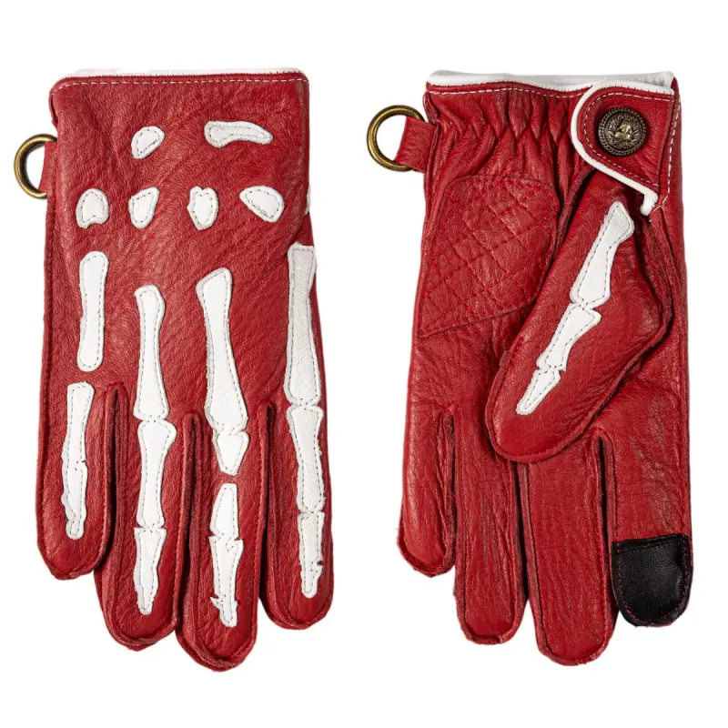 Unisex All Seasons Touchscreen Windproof Deerskin Motorcycle Gloves Retro Design for Women Riding Comfort and Safety Gear