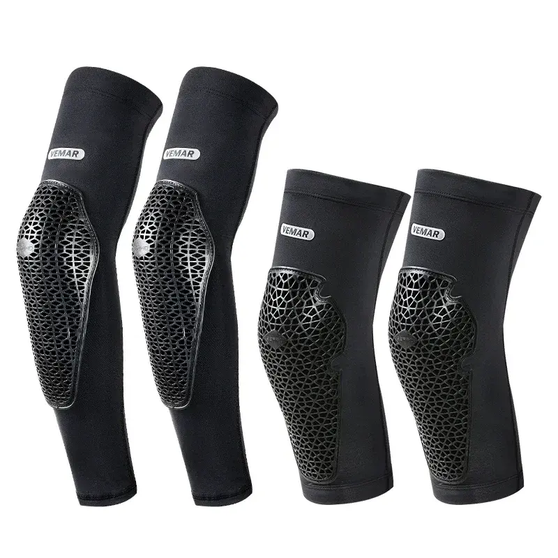 4pcs/Set VEMAR Newest Motorcycle Ice Sleeve Elbow Brace Knee Pads Motorcycle Leg Cover Protector Bike Motocross Elbow Protection